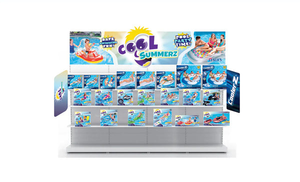 Leslies Pools Cool SummerZ Private Label Lands in over 800 Retail Stores through the Nation with Custom Brand Development Naming, Packaging Design, Key Messaging Planogram and Logo Brand Identity